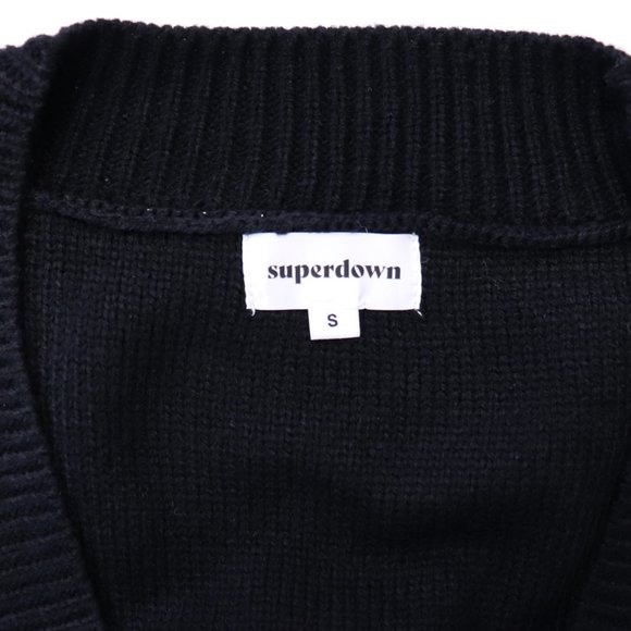 NEW superdown Loraine Metallic Sweater Gold/Black - Picture 5 of 9